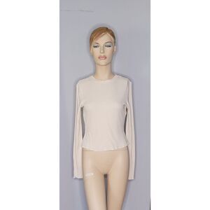 Z Supply Beige Long Sleeve Thermal Shirt Size Small